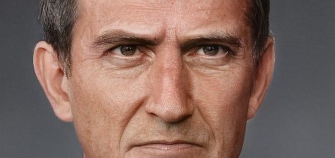 Close-up. Face of a man.